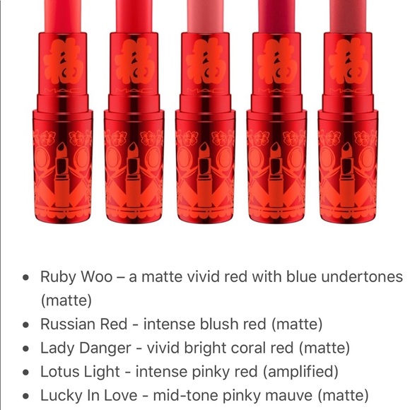 MAC Lunar New Year Lipstick Set Lucky Red 2019 NEW - Picture 2 of 8